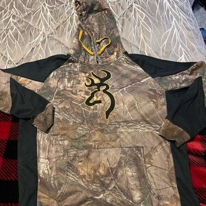 Browning Camouflage Hoodie with Black Sleeves